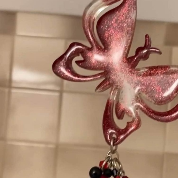 Red Beaded Hanging Decor - Picture 5 of 6